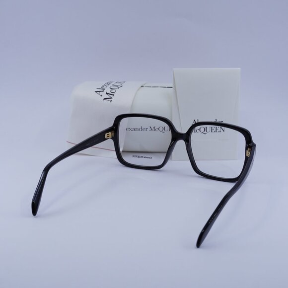 Alexander McQueen AM0286O 001 Eyeglasses Black 55mm Square Frame - Picture 10 of 10